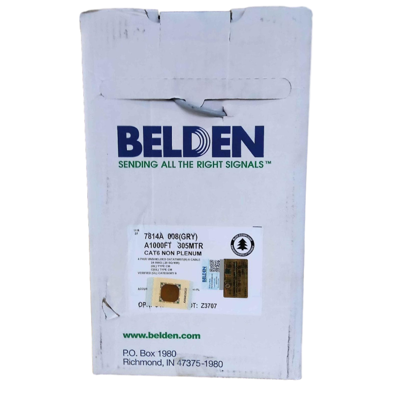 Kabel UTP Belden CAT6 Indoor [7814A 008 GRY] 305 Mtr