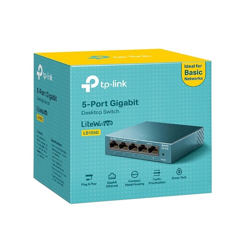 TP-LINK LS105G HUB 5 PORT GIGABIT TP-LINK LS105G HUB 5 PORT GIGABIT