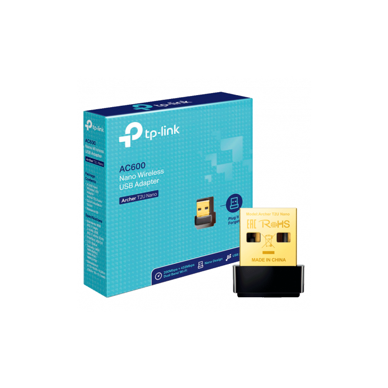 TP-LINK ARCHER T2UNano AC600 WIRELESS DUAL BAND USB ADAPTER TP-LINK ARCHER T2UNano AC600 WIRELESS DUAL BAND USB ADAPTER