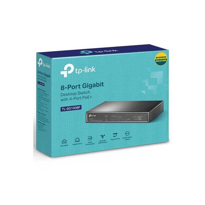 TP-LINK TL-SG1008P HUB 8 PORT GIGABIT POE TP-LINK TL-SG1008P HUB 8 PORT GIGABIT POE