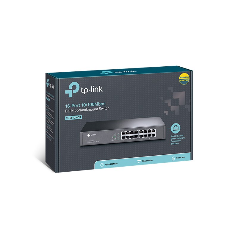 TP-LINK TL-SF1016DS HUB 16 PORT 10/100Mbps TP-LINK TL-SF1016DS HUB 16 PORT 10/100Mbps