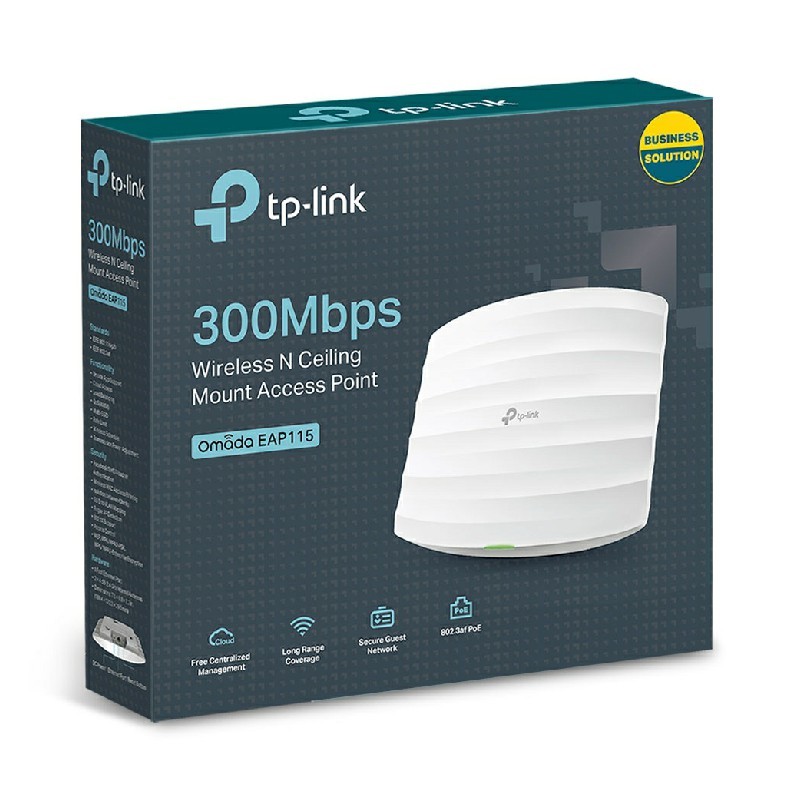 TP-LINK EAP-115 WIRELESS 2.4GHz N300 CEILING MOUNT ACCESS POINT TP-LINK EAP-115 WIRELESS 2.4GHz N300 CEILING MOUNT ACCESS POINT