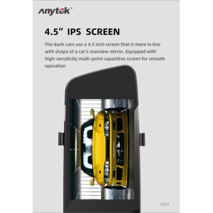 Anytek A5+ Rearview Full HD 1080P Dual Car Dash Camera