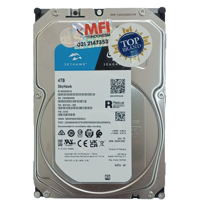 HDD SEAGATE 4TB ST4000VX016 SKYHAWK MFI